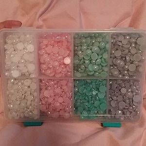 Pastel flatback beads